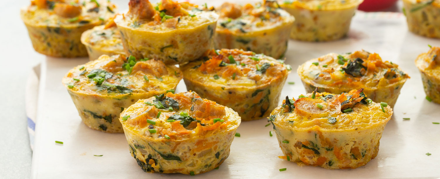 Recipes Whole30 Mini Frittatas with Sausage, Sweet Potato, and Spinach A Delicious and Cheesy